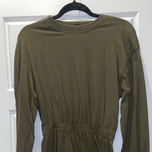 Olive Green Shirt Dress